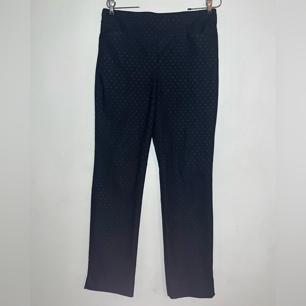 Chico’s Polka Dot So Slimming Brigitte High Rise Pull On Slim Pants Sz 8
